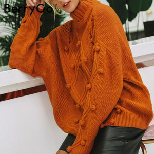 Turtleneck Knitted Pullovers