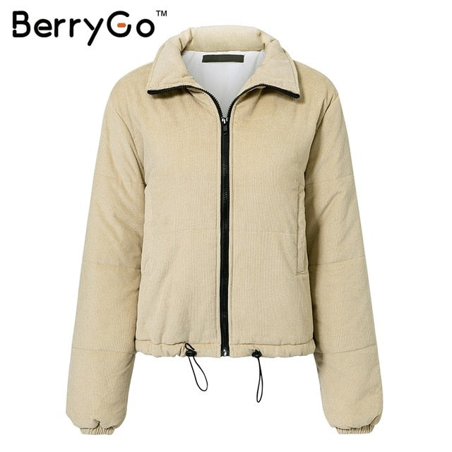 Casual Corduroy Thick Parka