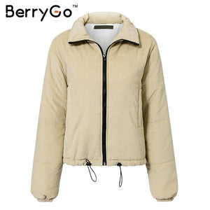 Casual Corduroy Thick Parka