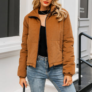 Casual Corduroy Thick Parka