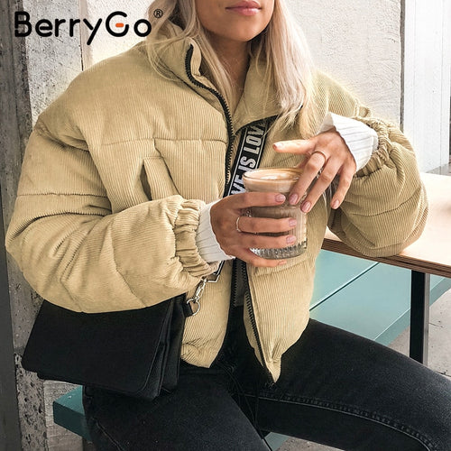 Casual Corduroy Thick Parka