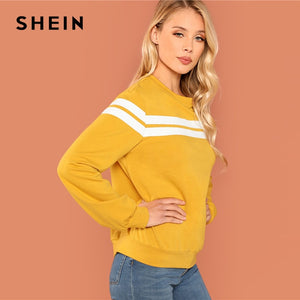 Mustard Striped Tunic Pullover