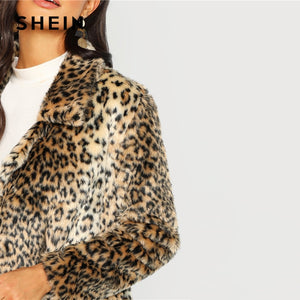 Elegant Leopard Print Coat