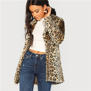 Elegant Leopard Print Coat