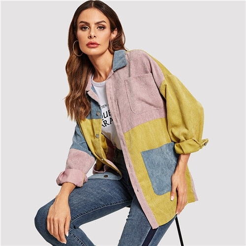 Casual Multicolor Coat